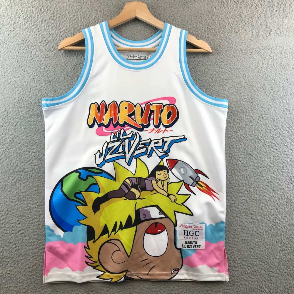 Headgear Classics‎ Naruto Lil Uzi Vert Uzumaki 9 Basketball Jersey XS